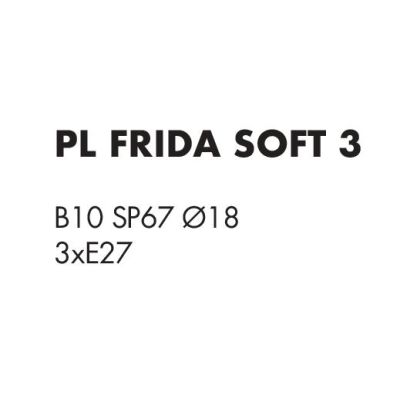 FRIDA SOFT PLAFONIERA 3 LUCI PARALUMI IN PERGAMENA, BRACCI FLESSIBILI IN METALLO BRUNITO LAMPADINE ATTACCO E27