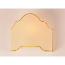 VENTOLA 30 SAGOMATA IN PERGAMENA AVORIO CON BORDINO IN ORO Illuminando - Cristalensi Shop Online