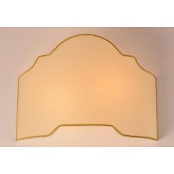 VENTOLA 40 CM DIAMETRO SAGOMATA IN PERGAMENA AVORIO BORDINO ORO Illuminando - Cristalensi Shop Online