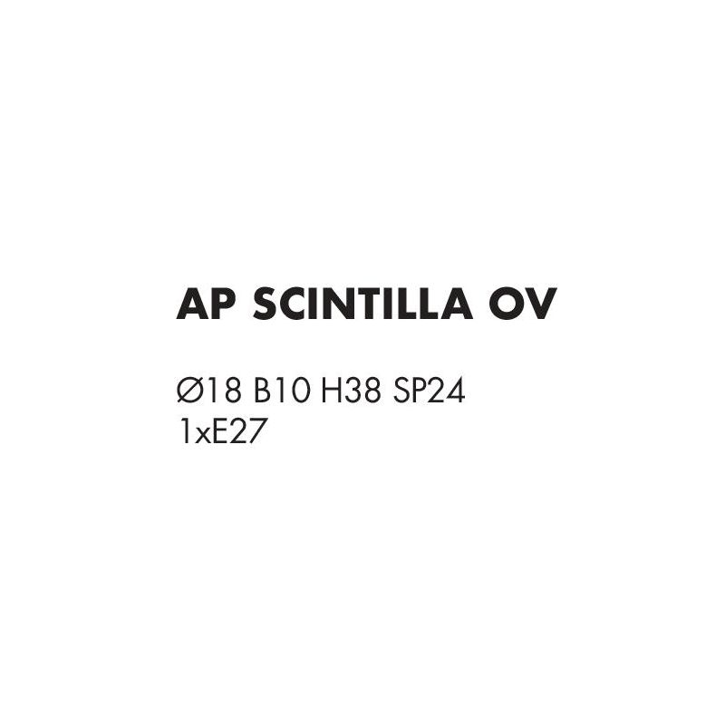 SCINTILLA LAMPADA DA PARETE OVALE CROMO DIFFUSORE IN ACRILICO TRASPARENTE MODERNA LAMPADINA ATTACCO E27