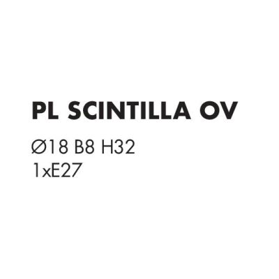 SCINTILLA PLAFONIERA OVALE IN ACRILICO TRASPARENTE E METALLO CROMO MODERNA LAMPADINA ATTACCO E27