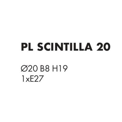 SCINTILLA PLAFONIERA ROTONDA IN ACRILICO TRASPARENTE 3 MISURE MODERNA LAMPADINA ATTACCO E27
