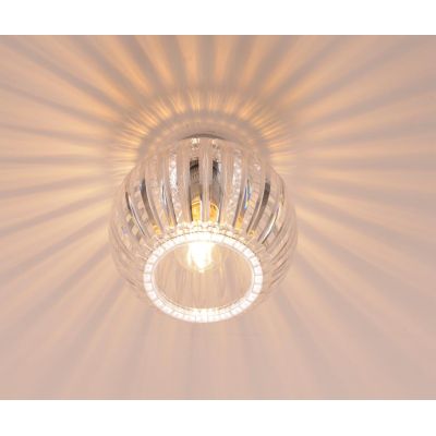 SCINTILLA PLAFONIERA ROTONDA IN ACRILICO TRASPARENTE 3 MISURE MODERNA LAMPADINA ATTACCO E27