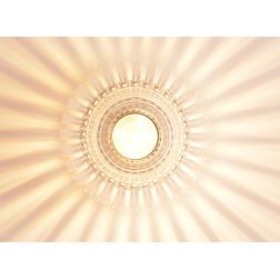 SCINTILLA PLAFONIERA ROTONDA IN ACRILICO TRASPARENTE 3 MISURE MODERNA LAMPADINA ATTACCO E27 2