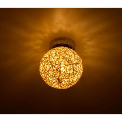 NIDO PLAFONIERA PICCOLA IN CORDA BIANCA DIAMETRO 13 CM DI ILLUMINANDO Illuminando - Cristalensi Shop Online