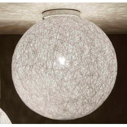 NIDO XL PLAFONIERA IN CORDA BIANCA INCOLLATA DIAMETRO 50 CM DI ILLUMINANDO Illuminando - Cristalensi Shop Online 2