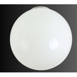 SFERA GRANDE PLAFONIERA IN VETRO BIANCO LUCIDO MONTATURA CROMO DIAMETRO 40 CM Illuminando - Cristalensi Shop Online