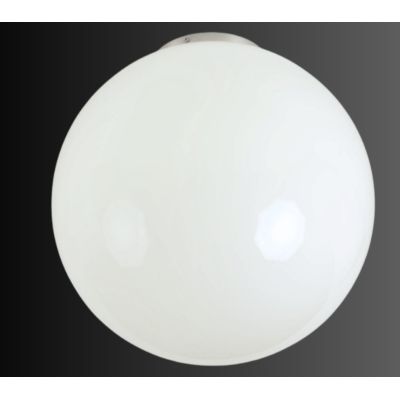 SFERA GRANDE PLAFONIERA IN VETRO BIANCO LUCIDO MONTATURA CROMO DIAMETRO 40 CM Illuminando - Cristalensi Shop Online