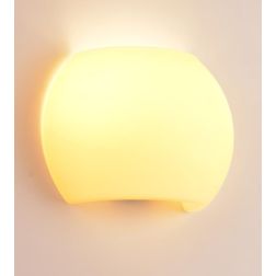 GLOBO APPLIQUE IN VETRO BIANCO E AMBRA 2 MISURE D20 CM E D30 CM LAMPADINE ATTACCO E27 MODERNA