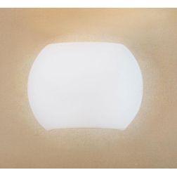 GLOBO APPLIQUE IN VETRO BIANCO E AMBRA 2 MISURE D20 CM E D30 CM LAMPADINE ATTACCO E27 MODERNA 2