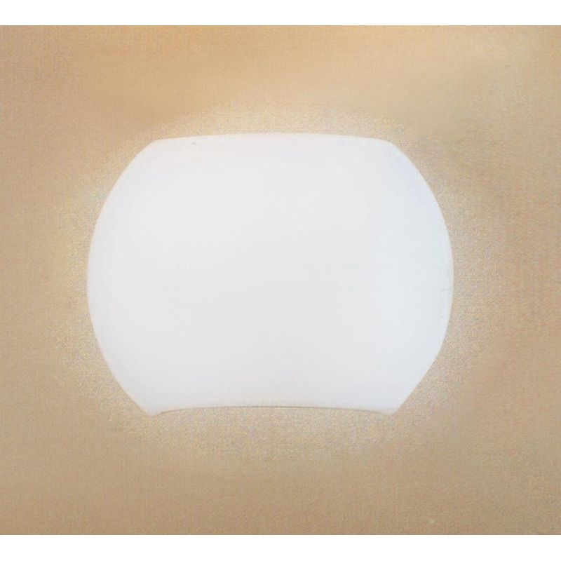 GLOBO APPLIQUE IN VETRO BIANCO E AMBRA 2 MISURE D20 CM E D30 CM LAMPADINE ATTACCO E27 MODERNA