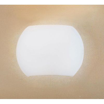 GLOBO APPLIQUE IN VETRO BIANCO E AMBRA 2 MISURE D20 CM E D30 CM LAMPADINE ATTACCO E27 MODERNA