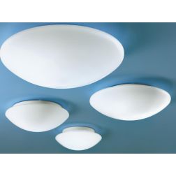 SOLE 40 CM PLAFONIERA VETRO BIANCO LATTE SATINATO DI ILLUMINANDO ECONOMICA Illuminando - Cristalensi Shop Online 2