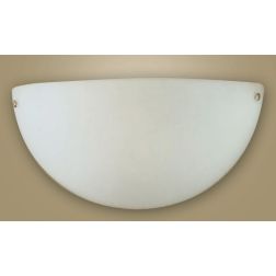 MIRA APPLIQUE A VASCHETTA IN VETRO BIANCO SATINATO LAMPADINA ATTACCO E27 STILE CLASSICO 2