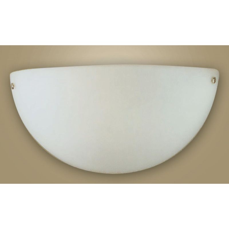 MIRA APPLIQUE A VASCHETTA IN VETRO BIANCO SATINATO LAMPADINA ATTACCO E27 STILE CLASSICO
