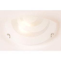 GIRO APPLIQUE CLASSICA A VASCHETTA IN VETRO BIANCO SATINATO LAMPADINA ATTACCO E27 2
