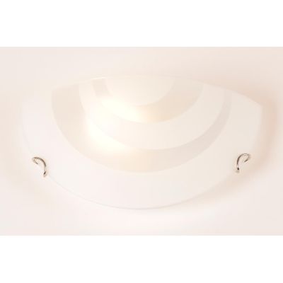 GIRO APPLIQUE CLASSICA A VASCHETTA IN VETRO BIANCO SATINATO LAMPADINA ATTACCO E27