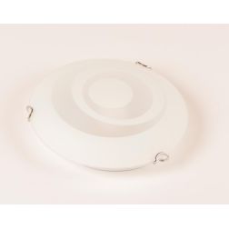 GIRO LAMPADA DA PARETE O SOFFITTO IN VETRO BIANCO SATINATO 4 MISURE LAMPADINE ATTACCO E27 2