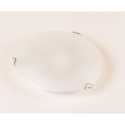 BIANCA LAMPADA DA SOFFITTO ROTONDA 4 MISURE IN VETRO BIANCO SATINATO LAMPADINE ATTACCO E27
