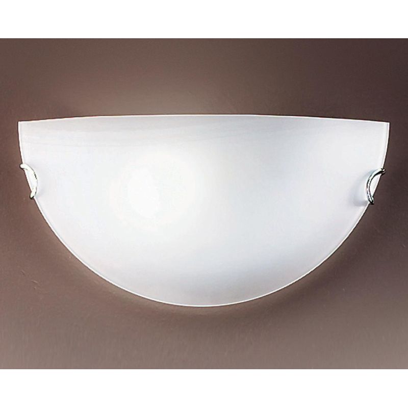BIANCA APPLIQUE CLASSICA A VASCHETTA IN VETRO BIANCO SATINATO LAMPADINA ATTACCO E27