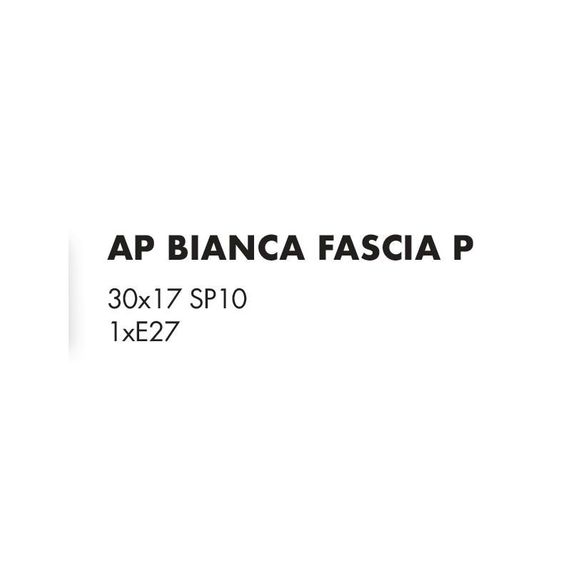 BIANCA APPLIQUE A FASCIA IN VETRO CURVO BIANCO SATINATO LAMPADINA ATTACCO E27 CLASSICA