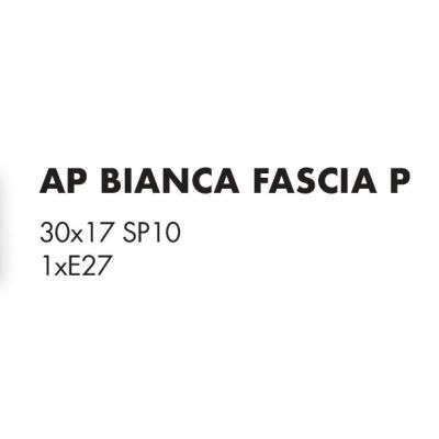 BIANCA APPLIQUE A FASCIA IN VETRO CURVO BIANCO SATINATO LAMPADINA ATTACCO E27 CLASSICA