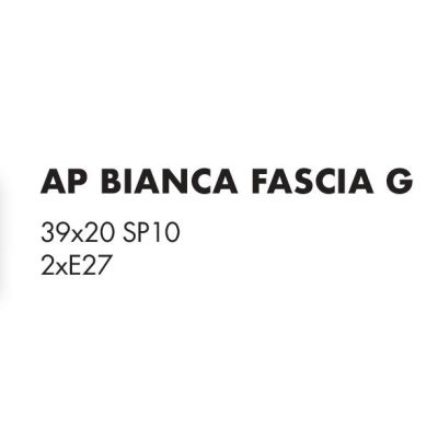 BIANCA APPLIQUE A FASCIA IN VETRO CURVO BIANCO SATINATO CON LAMPADINE ATTACCO E27 CLASSICA
