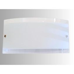 ARIA LAMPADA DA PARETE IN VETRO BIANCO BORDO TRASPARENTE LUCE DIFFUSA Illuminando - Cristalensi Shop Online