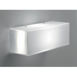 CUBIC PARETE/SOFFITTO LAMPADA IN VETRO BIANCO LATTE LUCIDO Illuminando - Cristalensi Shop Online