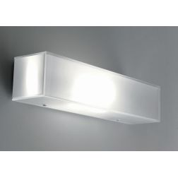 CUBIC PARETE/SOFFITTO LAMPADA IN VETRO BIANCO LATTE LUCIDO 2XE27 Illuminando - Cristalensi Shop Online