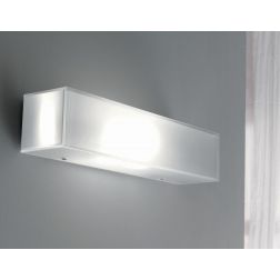 CUBIC PARETE/SOFFITTO LAMPADA IN VETRO BIANCO LATTE LUCIDO 2XE27 Illuminando - Cristalensi Shop Online 2