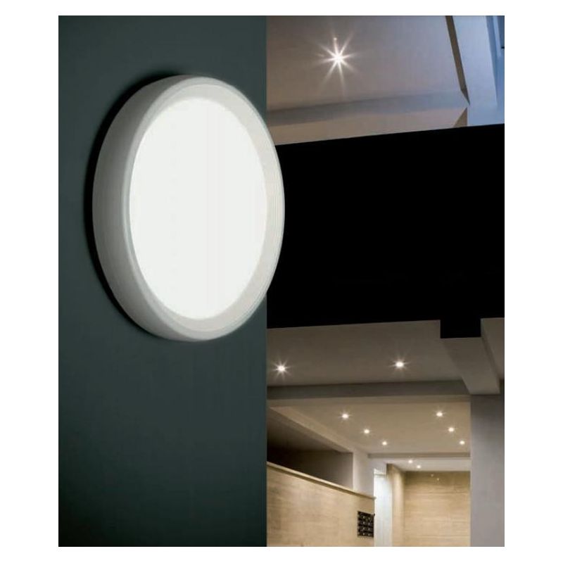 LOFT PLAFONIERA APPLIQUE GRANDE IN DUE COLORI A LED INTEGRATO SOSTITUIBILE IP65 Sovil - Cristalensi Shop Online