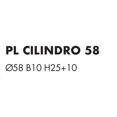 CILINDRO PLAFONIERA BIANCA CON PARALUME D58 CM IN TESSUTO DI LINO 3 COLORI LAMPADINA ATTACCO E27