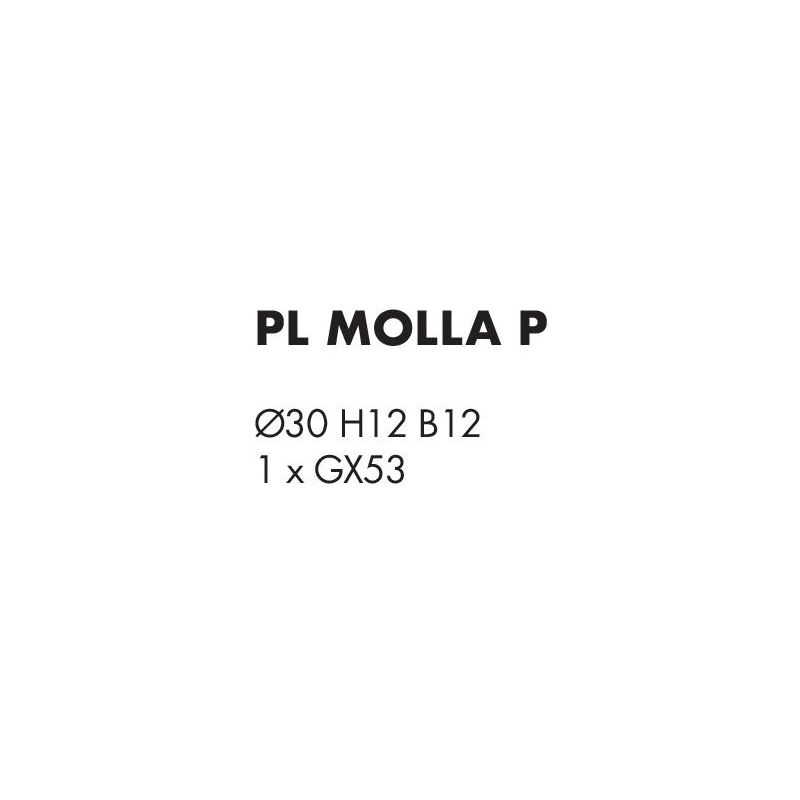 MOLLA PLAFONIERA ORIGINALE IN 3 MISURE METALLO ANTRACITE, BIANCO O SABBIA LAMPADINE ATTACCO GX53 MODERNA