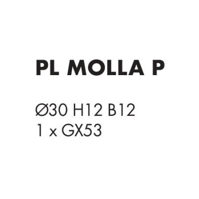 MOLLA PLAFONIERA ORIGINALE IN 3 MISURE METALLO ANTRACITE, BIANCO O SABBIA LAMPADINE ATTACCO GX53 MODERNA