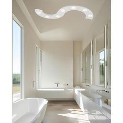 UFO PLAFONIERA COMPOSTA CON 7 LUCI IN METALLO BIANCO O SABBIA CON LAMPADINE GX53 LED Illuminando - Cristalensi Shop Online