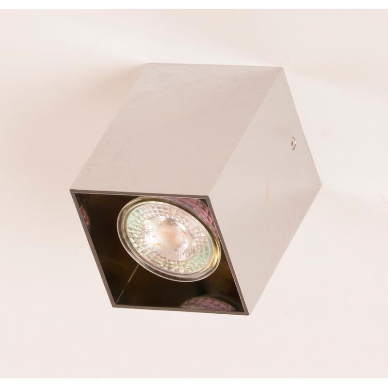 TRILLY FARETTO A LED QUADRATO DA SOFFITTO ATTACCO GU10 7W LUCE 3000K IN METALLO CROMO O BIANCO Illuminando - Cristalensi Shop On