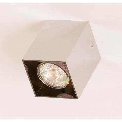 TRILLY FARETTO A LED QUADRATO DA SOFFITTO ATTACCO GU10 7W LUCE 3000K IN METALLO CROMO O BIANCO Illuminando - Cristalensi Shop On