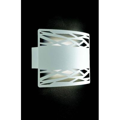 CHIMERA LAMPADA DA PARETE IN METALLO BIANCO INTAGLIATO CON LAMPADINA ATTACCO E27 MODERNA