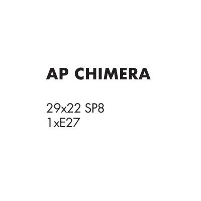 CHIMERA LAMPADA DA PARETE IN METALLO BIANCO INTAGLIATO CON LAMPADINA ATTACCO E27 MODERNA