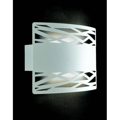 CHIMERA LAMPADA DA PARETE IN METALLO BIANCO INTAGLIATO CON LAMPADINA ATTACCO E27 MODERNA