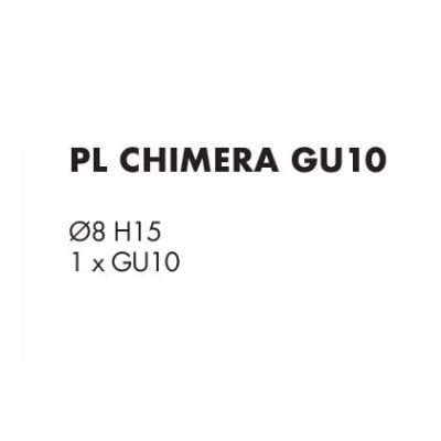 CHIMERA MINI PLAFONIERA IN METALLO BIANCO CON INTAGLI E CON LAMPADINA ATTACCO GU10 MODERNA