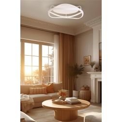 LOVERS PLAFONIERA SINUOSA A LED IN 2 MISURE LUCE CCT 2700K,3000K,4000K ALLUMINIO 3 COLORI ORIGINALE E MODERNA 2