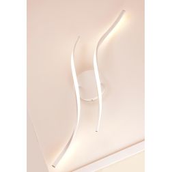 SAMURAI APPLIQUE MODERNA LED 35W LUCE 3000K METALLO BIANCO LUNGHEZZA CM 110 Illuminando - Cristalensi Shop Online 2
