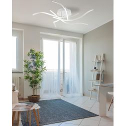 SAMURAI PLAFONIERA MODERNA LED 66W LUCE 3000K METALLO BIANCO DIAMETRO CM 130 Illuminando - Cristalensi Shop Online 2