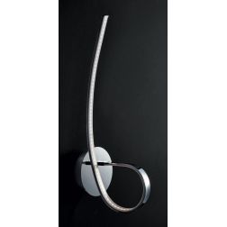 NEBULA APPLIQUE MODERNA IN METALLO CROMATO LED 10W LUCE 3000K ALTEZZA CM 45 2