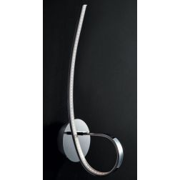 NEBULA APPLIQUE MODERNA IN METALLO CROMATO LED 10W LUCE 3000K ALTEZZA CM 45