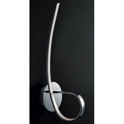 NEBULA APPLIQUE MODERNA IN METALLO CROMATO LED 10W LUCE 3000K ALTEZZA CM 45