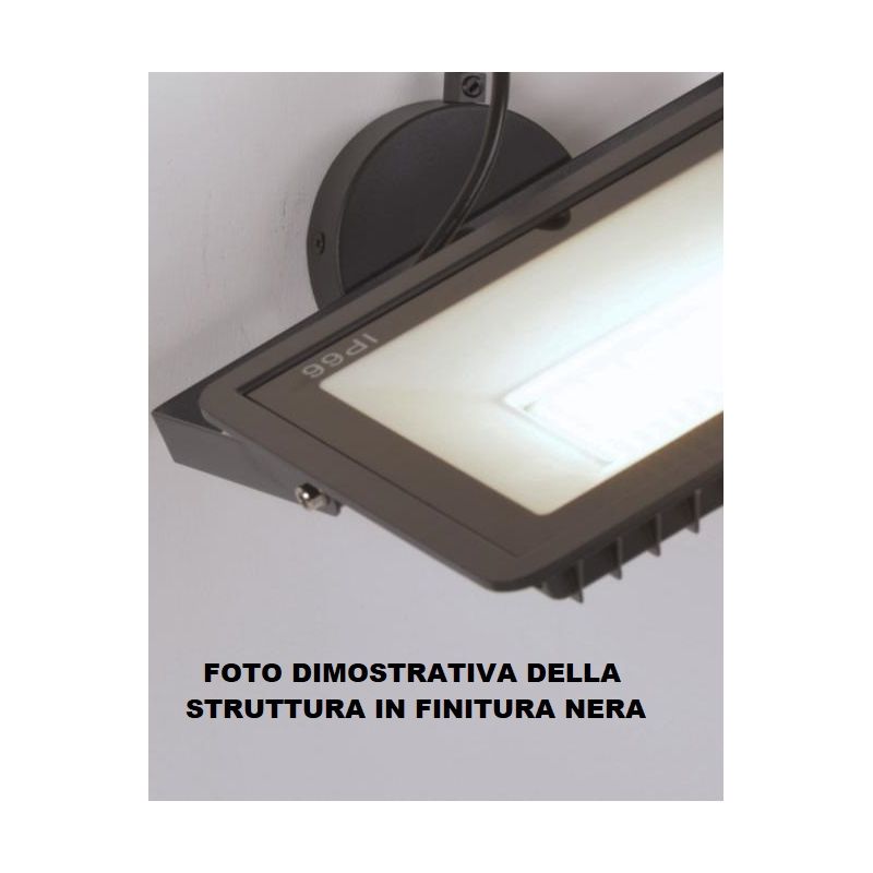 PRATICA 50 APPLIQUE INDUSTRIAL LED 50W 4000 LUMEN BIANCO O NERO DI ILLUMINANDO Illuminando - Cristalensi Shop Online