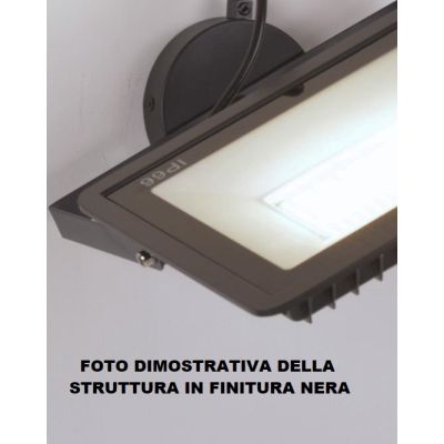 PRATICA 50 APPLIQUE INDUSTRIAL LED 50W 4000 LUMEN BIANCO O NERO DI ILLUMINANDO Illuminando - Cristalensi Shop Online